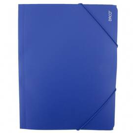 Mapa plastic A4, cu elastic DACO, Culoare (230): Albastru - - Roveli