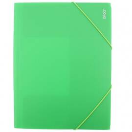 Mapa plastic A4, cu elastic DACO, Culoare (230): Verde deschis - - Roveli