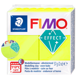 Lut polimeric Fimo Effect pentru modelaj 57g Galben Neon STH-8010-101 - - Roveli