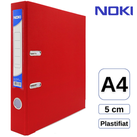 Biblioraft plastifiat 5 cm, NOKI, Culoare (230): Rosu - - Roveli
