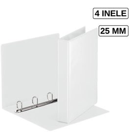 Caiet mecanic A4 cu buzunar, 4 inele, 25 mm, OPTIMA - - Roveli