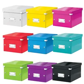 Cutie depozitare mica 282 x 220 x 160 mm, cu eticheta si capac, LEITZ Click&Store, Culoare (230): Mov - - Roveli