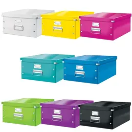Cutie depozitare mare 482 x 369 x 200 mm, cu manere si capac, LEITZ Click&Store, Culoare (230): Roz - - Roveli