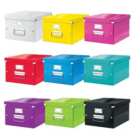 Cutie depozitare medie 370 x 281 x 200 mm, cu manere si capac, LEITZ Click&Store, Culoare (230): Mov - - Roveli