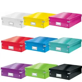Cutie organizer medie, 370 x 281 x 100 mm, compartimentata cu eticheta, LEITZ Click&Store, Culoare (230): Alb - - Roveli