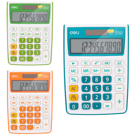 Calculator de birou cu 12 digits, DELI 1238, Culoare (230): Albastru - - Roveli