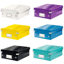 Cutie organizer mica, 282 x 221 x 100 mm, compartimentata cu eticheta, LEITZ Click&Store, Culoare (230): Albastru - - Roveli