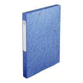 Mapa A4 din carton, cu burduf si elastic, albastru, EXACOMPTA - - Roveli