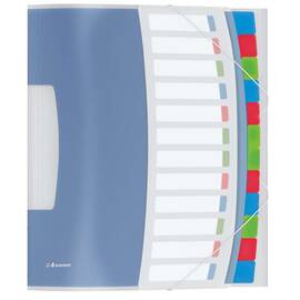 Mapa plastic A4 cu elastic si 12 separatoare, ESSELTE Vivida - - Roveli