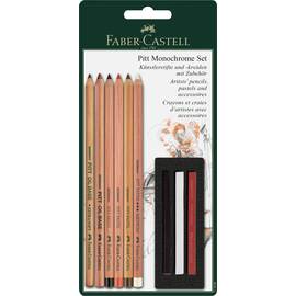 BLISTER 9 PIESE PITT MONOCHROME FABER-CASTELL - - Roveli