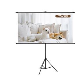 Ecran de proiectie cu trepied, 160x92 cm, DELI - - Roveli