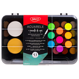 Acuarele 53 culori/set, DACO - - Roveli
