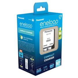 Incarcator baterii cu 2 baterii incluse AA LR6 Ni-Mh, PANASONIC Eneloop BQ-CC50 Basic cu incarcare individuala - - Roveli