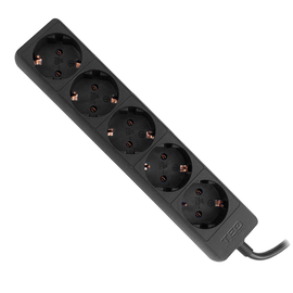 Prelungitor 5 m negru, 5 prize si protectie, 3680W, 16A, TED Electric - - Roveli