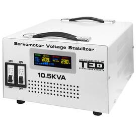 Stabilizator de tensiune retea, monofazat, 6KW, 6000W, 2 prize si ecran LCD, sinusoidala pura, TED Electric - - Roveli