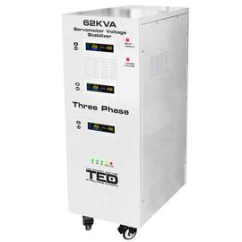 Stabilizator de tensiune, trifizat, 242V-520V, 48KW, cu ecran LCD si sinusoidala pura, TED Electric - - Roveli