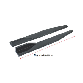Set prelungiri ornament praguri laterale tuning negru lucios 86cm - - Roveli