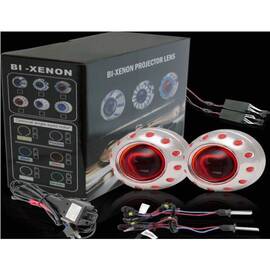Lupe Bi-xenon Devil Eyes RED 2.5 inch 001R - - Roveli