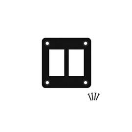 Panou pentru 2 intrerupatoare tip Rocket   Cod: LB016A-2 - - Roveli