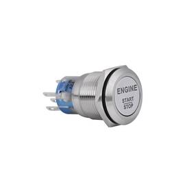 Buton cu Led  din aluminiu 12V , 19mm Cod: TLB241 - - Roveli