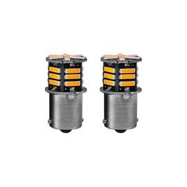 Set 2 becuri o faza T.V. BA15S  21SMD 12V 300 lumen  lumina galbena Cod: HH014 - - Roveli