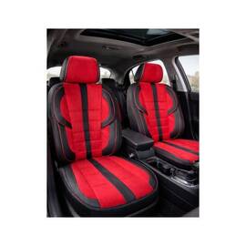 Huse scaune auto universale fractionate imitatie alcantara si imitatie piele negru rosu diverse cusaturi Cod: A101 - - Roveli