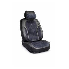 Huse scaune auto universale 9D premium imitatie piele si alcantara negru Cod: 1213-1 - - Roveli