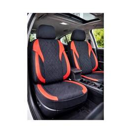 Huse scaune auto universale fractionate XL Premium compatibile SUV si Limuzine negru rosu Cod: HNG2504-1 - - Roveli