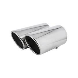 Ornament toba esapament dublu inox 76mm compatibil Audi Volkswagen Skoda Seat Cod: LIH1 - - Roveli