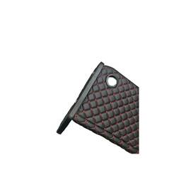 Masa de bord cu 2 suporti pentru pahare ,piele ecologica culoare Negru cusatura Rosie compatibila  Iveco Daily 2014-> - - Roveli