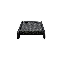 Masa de bord cu 2 suporti pentru pahare ,piele ecologica culoare Negru cusatura Gri compatibila  Renault Master 4 2020-2024 - - Roveli