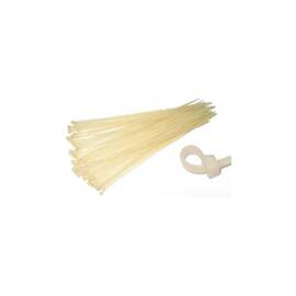 Set 100 coliere plastic culoare alba 400x4.8 mm - - Roveli
