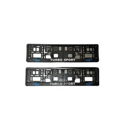 Set 2 suporti  numar inmatriculare 3D " Turbo Sport " - - Roveli