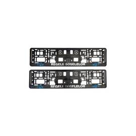 Set 2 Suporti  numar inmatriculare 3D " Regele Soselelor " - - Roveli
