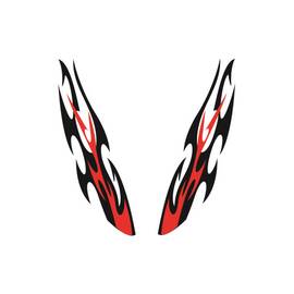 Set 2 abtibilduri Flacari auto decorativ pentru exterior si interior Cod: DZ-26 - - Roveli