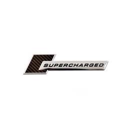 Emblema auto supercharged negru relief 10x1cm Cod: TS-102 - - Roveli