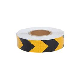 Banda reflectorizanta culoare Galbena sageata Neagra 5cmx25m  Cod: 06Y/B - - Roveli