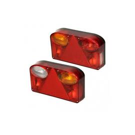 Set lampa spate 7 functii cu ceata si numar stanga dreapta 12V/24V 23cm Cod: ST0451-ST0452 - - Roveli