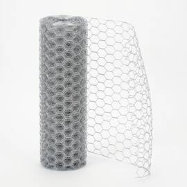 Plasa rabitz pentru gard si gradina DacEnergy, ochi hexagonal 25x25 mm, fir 0.90 mm, rol 1 x 25 M.L, model impletit din sarma zincata pentru imprejmuire, cotet pasari, protectie culturi si plante cataratoare, argintiu - - Roveli