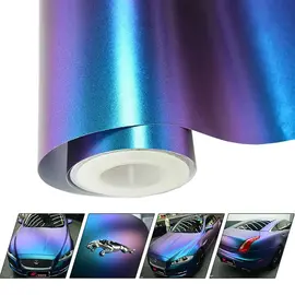 Folie auto Cameleon Albastru/Violet pentru colantare integrala, Termoplastica, cu tehnologie "BUBBLE FREE", finisaj Lucios, dimensiune 3,0m x 1,52m - - Roveli