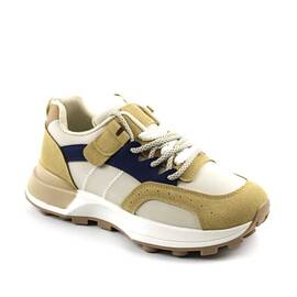 ​Sneakers dama , practici si usori BBEV-259-BEIGE, Culoare (12): BEJ/BLEUMARIN, Marime (12): 38 - - Roveli