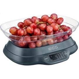 Cantar de bucatarie ECG KV 1120 SM, 5 Kg, functie TARA, precizie 1 g, bol gradat 1.2 L, Gri - - Roveli