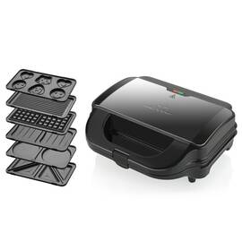 Sandwich-maker 6 in 1, ETA Sorento Plus 5151, 900 W, otel inoxidabil, 6 tipuri de placi detasabile - - Roveli