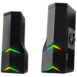 Boxe PC 2in1 GoGEN PSU103, 2 x 3 W, Bluetooth, iluminare RGB, USB, negru - - Roveli