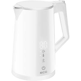 Cana electrica fierbator ECG RK 1893 Digitouch White, 2200 W, 1,7 litri, pereti dubli, control tactil, alb - - Roveli