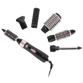 Perie ondulatoare cu aer cald si ionizare ETA Fenite 5321 90010, black edition, 1000 W, 6 accesorii - - Roveli