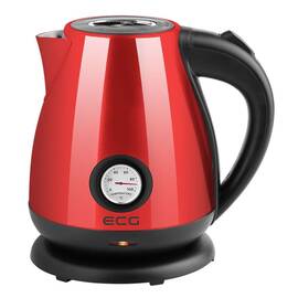 Fierbator electric ECG RK 1705 Metallico Rosso, 1.7 litri, 2200 W, otel inoxidabil, indicator temperatura - - Roveli