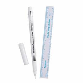 Marker medical alb de unica folosinta cu rigla - - Roveli