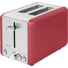 Prajitor de paine ECG ST 2708 Tradizione Corsa, putere 925 W, 2 felii, 6 grade de rumenire, rosu mat - - Roveli