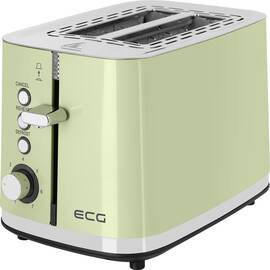Prajitor de paine ECG ST 2766 Vintage Olive, 925 W, 2 felii, 7 niveluri de rumenire, verde olive - - Roveli